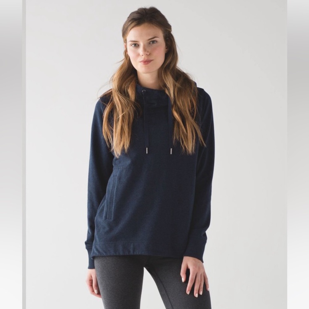Lululemon Split Pullover | Heathered Naval Blue /… - image 1